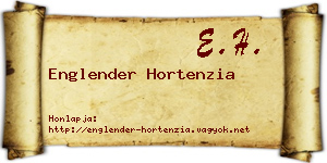 Englender Hortenzia névjegykártya
