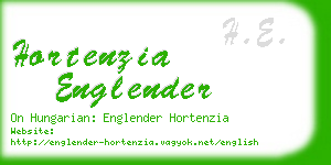 hortenzia englender business card